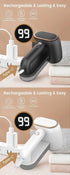 Electric Clothes lint Remover Fabric Shaver 2 in 1 Handheld Electric steam Home Portable Clothes Garment Steamer lint Remover...