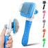 Dog & Cat Brush, Self Cleaning Slicker Brush for Pets, Upgraded Dog Brush for Shedding Massaging and Grooming, Removes Loose Undercoat & Portable ...