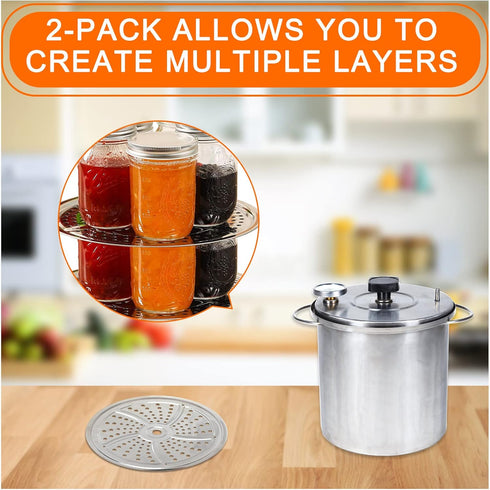 2Pack Canner Rack for Pressure Canner, 11-Inch Stainless Steel Pressure Cooker Rack, Compatible with Presto, All-American and More...