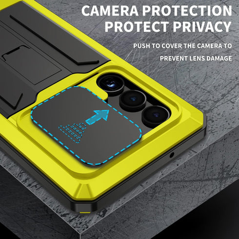for Samsung Galaxy S23 Ultra 5G Case, Aluminum Metal Gorilla Glass Waterproof Shockproof Military Heavy Duty Sturdy Protector Cover Hard Case,with...