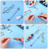 Huquary 20 Pcs Beadable Keychain Bar Set Including 10 Silver Alloy Blank Keychain 10 Leather Tassel Bulk, Keychain Making Supplies Pendant DIY Bea...