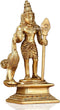 God Murugan Swami Miniature Brass Statue with Peacock, Handcrafted Decor Item for Home, Temple, Gifting & Car, 2.25 x 3 x 4.3 Inches...