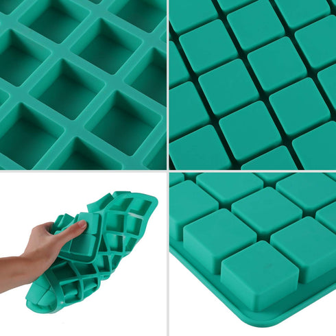 Silicone Caramel Candy Molds, 2 Pack 40-Cavity Square Hard Candy Mold for Chocolate Truffles Gummy Jelly Truffles Pralines Caramels, Ice Cube Tray...