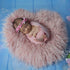Newborn Photo Props Faux Fur Round 23.6 inch Soft Baby Boy Girl Photo Blanket Studio Photo Mat light pink...