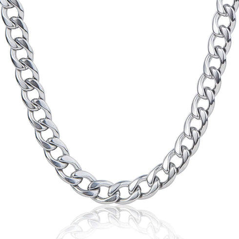 LiQunSweet 5m (16.4 Ft) Stainless Steel Unfinished Curb Chains Unwelded with Spool for Women Men Necklace Bracelet Jewelry Making - 9x6mm...