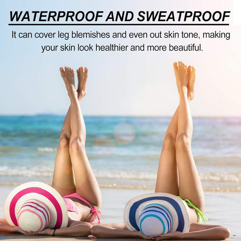 Leg Makeup Waterproof No Transfer,Leg Makeup for Varicose Veins Waterproof,Leg and Body Scar Cover up Makeup for Tattoo Cover Up(Wheat color, B)...
