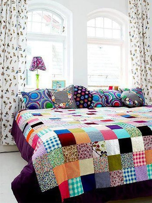 8" x 8" 50PCS Quilters Cotton Fabric Squares Bundles for Sewing Quilt Potholders DIY& Quilting Beginners...