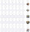 40Pcs Clear Acrylic Blank picture Photo frame keychain Personalized photo insert keychain bulk, Rectangle, Heart-Shaped, Round, Square and Rhombus...