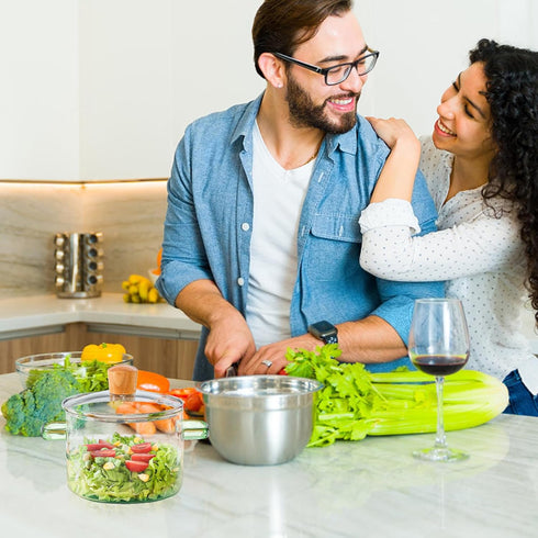 1.5L/51oz/6cups Glass Pot Glass Pots for Cooking Glass Cooking Pot Glass Simmer Pot for Stove Top Glass Simmer Pot Oven/Gas Safe (Green Handle Gla...