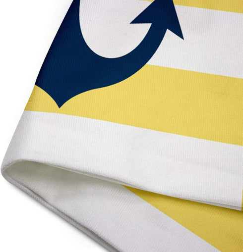 Emvency Throw Pillow Cover House Navy Blue Anchor with Yellow Nautical Modern Decorative Pillow Case Home Decor Square 20 x 20 Inch Pillowcase...