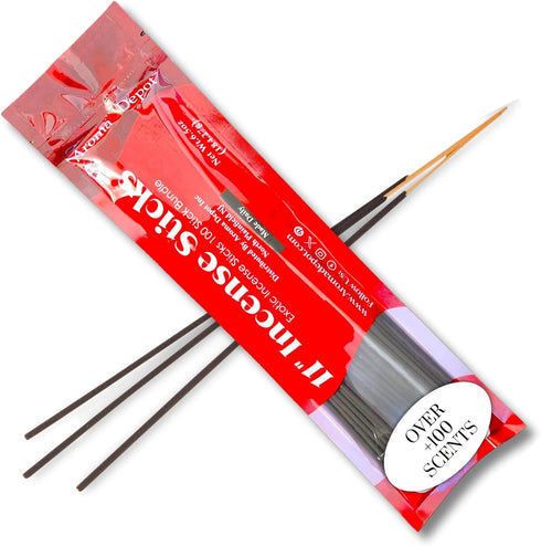 Nag Champa Most Exotic 11'' Incense Sticks. Approx. 85 to 100 Sticks Per Bundle, Each Natural Stick Burns for 45 mins to 1 Hour Each. Long Lasting...