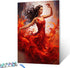 Dancing Woman Oil Painting Paint by Number Kits 16 x 20 inch Canvas Abstract Graffiti Red Dress Female Dancer DIY Painting for Kid Students Adult ...