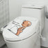 Cartoon Villain Toilet Stickers, Clean Your Piss Funny Decals, Waterproof Vinyl Wall Art Sign Decor, Removable Toilet Seat Quote Murals for Toilet...