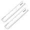 2 Pack Plastic Ruler Straight Ruler Plastic Measuring Tool for Student School Office (Clear, 6 Inch)...