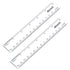 2 Pack Plastic Ruler Straight Ruler Plastic Measuring Tool for Student School Office (Clear, 6 Inch)...