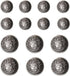 14 PCS Antique Silver Metal Blazer Buttons Set 23mm 18mm for Blazers, Suits, Sport Coat, Uniform, Jackets (MB20322)...