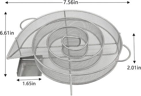 Cold Smoke Generator for BBQ Bacon Fish Salmon Meat dust Hot and Smoking Salmon Meat Burn Smoker Tools Bacon Meat Fish (round)...