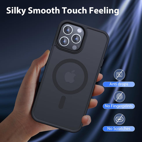 Cell Phone Case for iPhone 12/12 Pro, Strong Magnetic Clear Case with 10Ft Military-Grade Protection, Compatible with MagSafe, Shockproof, Slim Th...