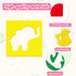 24 Piece Stencils for Kids Stencils for Painting Sidewalk Chalk Stencils Outdoor Garden Themed Stencils Animal Style Collection-8in...