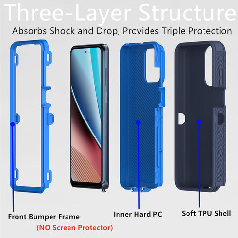 for Motorola Moto G Stylus 5G 2023 Case, Heavy Duty Defender Case Dustproof Shockproof Protection 3 in 1 Rugged Phone Cover for Moto G Stylus 5G 2...