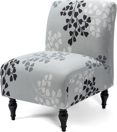 Liykimt Armless Accent Chair Cover Slipcover,Slipper Chair Stretch Spandex Removable for Armless Chair Furniture Protector Covers for Living Dinin...