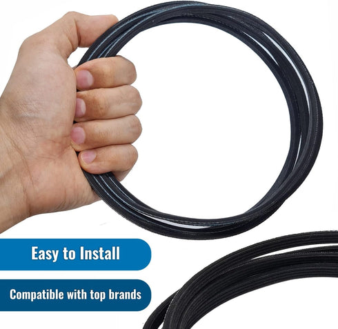 Dryer Drum Belt Exact Fit for WE12M29 137292700 AP4565702, 134163500, 134503900, 148271, 1615170, 5303283287, PS3408299 Compatible with GE Frigidaire Kenmore and more
