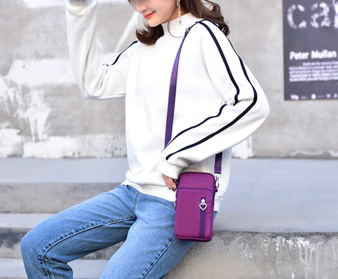 Mobile Phone Purses Bag,Waterproof Crossbody Phone Wallet Case, Cellphone Crossbody with Shoulder Strap,Outdoor Sweat-Proof Running Armbag,Crossbo...