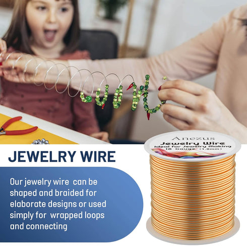 Anezus 18 Gauge Jewelry Wire for Jewelry Making, Anezus Craft Wire Tarnish Resistant Copper Beading Wire for Jewelry Making Supplies and Crafting ...