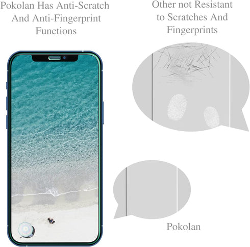 Pokolan (3-Pack) Screen Protector for iPhone 12 / iPhone 12 Pro 2020 (6.1 inch) Tempered Glass Film, 9H Hardness, Bubble Free, Easy to Install, Ca...