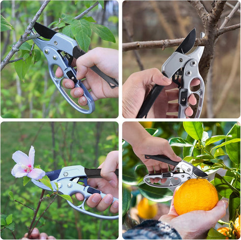 garden clippers, garden tools-pruning shears, arthritis weak hand snip, work 3 times easier, pruning shears for gardening & gardening scissors...