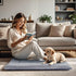 Dog Bed Mat, Dog Crate Pad Reversible,Soft Kennel Pad, Washable Dog Crate Mat (Cool and Warm),Pet Sleeping Mattress for Small Medium Dogs XB009 (1...
