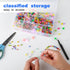DSLSQD Bead Organizer Box, 1 Pack 12 Grids Plastic Storage Box with 18 Removable Grids Compartments, Small Plastic Jewelry Organizer Box for Beads...