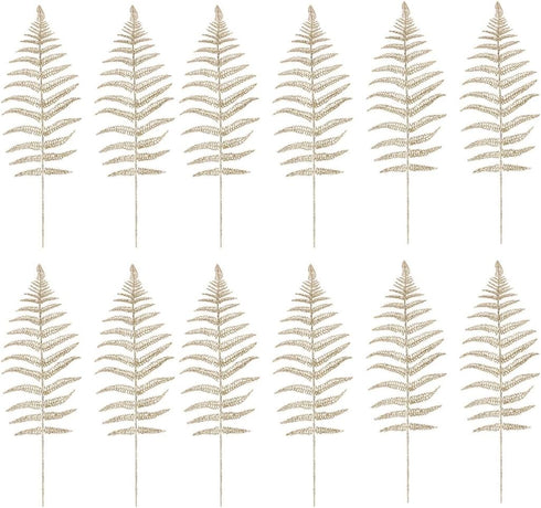 NUOBESTY Christmas Leaves Christmas Artificial Flashing Leaves Xmas Tree Hanging Ornament DIY Christmas Wreath Crafts for Wedding Christmas Tree D...