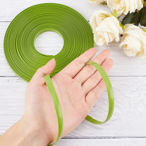 GORGECRAFT 8mm x 10m Rattan Weaving Wicker Repair Material Synthetic Rattan Plastic Flat Polyethylene Woven Knit Vinyl for Repair DIY Home Furnitu...