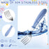 Chumia 9 Pieces Stainless Steel Toddler Forks, Kids Safe Utensils Set Baby Kids Self Feeding Training Cutlery with Round Handle, Stainless Steel M...