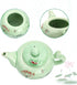 DELIFUR Celadon Handcrafted Porcelain Tea Set Lotus Theme Porcelain Tea Pot Covered Teacup Gongdao Cup From China (Lotus Tea pot)...