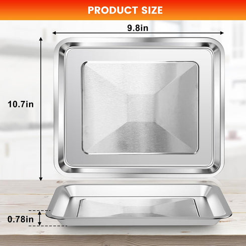 GWY Toaster Oven Tray Replacement for Cuisinart TOA-29 TOA-28 AFR-25 Toaster Air Fryer Convection Oven, Stainless Steel Pan Air Fryer Tray Replace...