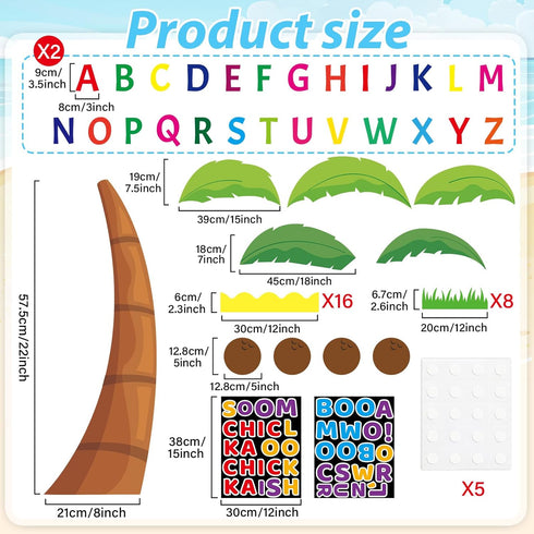 Summer Bulletin Board Summer Classroom Decoration Letter Palm Tree Cutouts Chicka Chicka Boom Boom Bulletin Board for Teachers Students Hawaiian P...