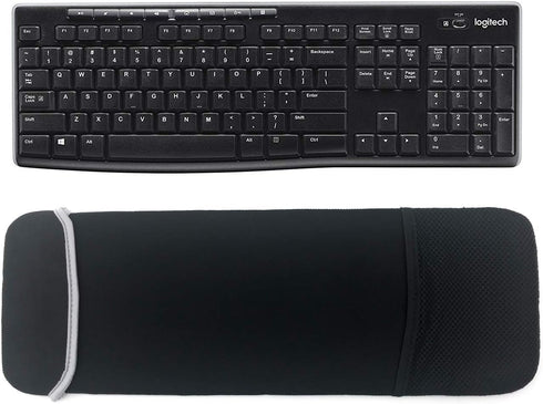 Wanty Black Color Neoprene Dust-Proof Cover Carry Bag Sleeve Protectors for Logitech MK270 Wireless Keyboard and Mouse Combo...
