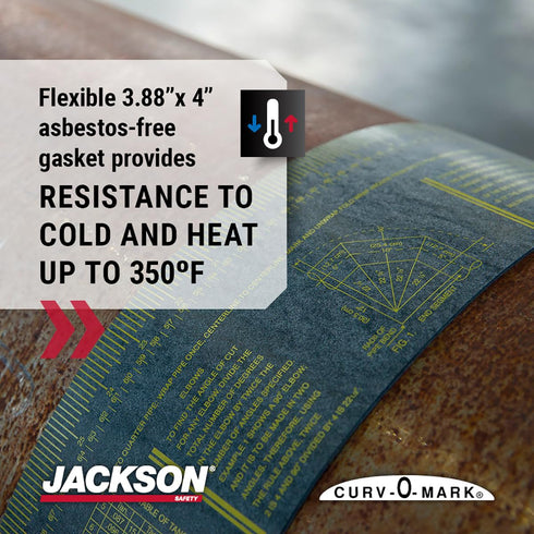 Jackson Safety Pipe Measuring Tool - Wrap-A-Round Tape Pipe Fitting Tool - Medium - Black...