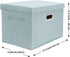 TYEERS Collapsible Storage Bins With Lids, Large Fabric Storage Boxes - 2 Pack - Aqua Spring...