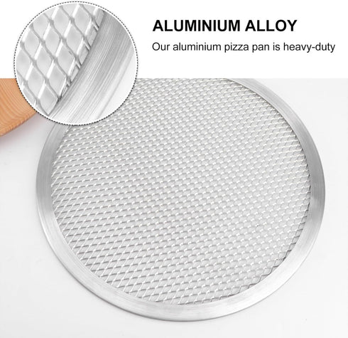 Alipis Pizza Screen Pizza Pan Net: 11inch Stainless Steel Pizza Baking Screen, Round Mesh Pizza Pan, Pizza Crisper Tray, Bakeware for Oven Bbq...
