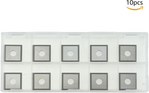 DLtools 12mm Carbide Inserts for Wood- (12mmX12mmX1.5mm)4-Edge Square Straight Carbide Insert Replacement Cutters for Woodworking Lathe Turning To...
