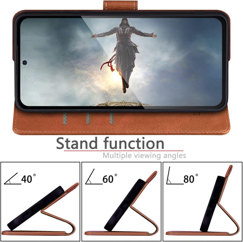SUANPOT for Samsung Galaxy S22 with RFID Blocking Leather Wallet case Credit Card Holder,Flip Folio Book Phone case Shockproof Cover Women Men for...
