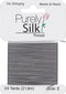 Purely Silk Simply Silk Beading Thread Cord Size E Dark Grey 0.013 Inch 0.33mm 24 Yards Card for Stringing Weaving Knotting Kumihimo...