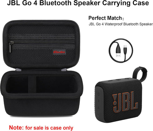 Carrying Case for JBL Go 3 / JBL Go 4 Portable Bluetooth Speaker, Waterproof Dustproof Speaker Storage Holder, Wireless Compact Speaker Travel Pro...