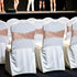 Poise3EHome Rose Gold Sequin Chair Sashes Folding Chair Covers Bow for Party Wedding Reception Decorations, 10 PCS...