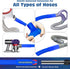 2 Pieces Dryer Vent Cleaner Kit Compatible with All Vacuum Cleaner, Dryer Lint Brush and Vacuum Hose Attachment with Stretch Universal Connector, ...