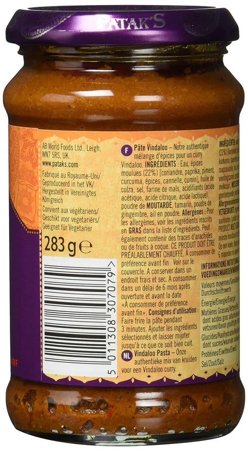 PATAKS Paste Curry Vindaloo, 10 oz...