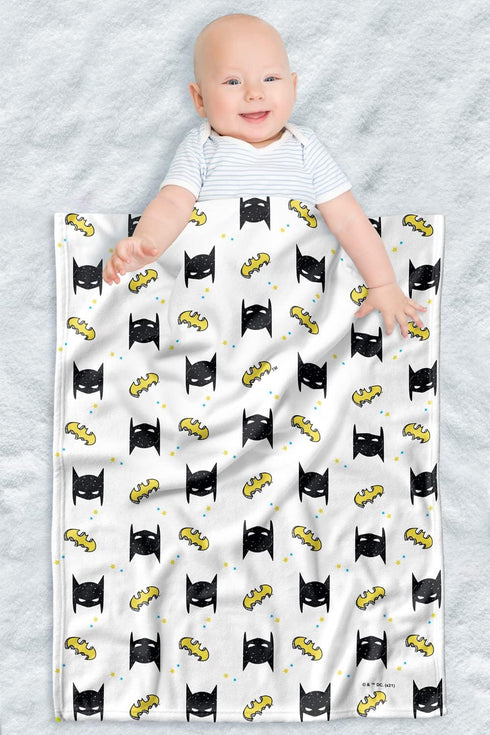 LOGOVISION Batman Lightweight Baby Blanket, 30"X40", Masks and Bats Pattern Unisex for Infants Girls & Boys...